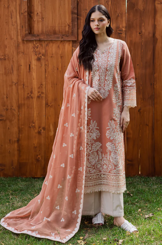 Batik - 3PC Unstitched Lawn Embroidered Suit - 3313
