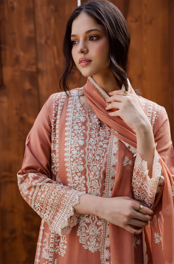 Batik - 3PC Unstitched Lawn Embroidered Suit - 3313