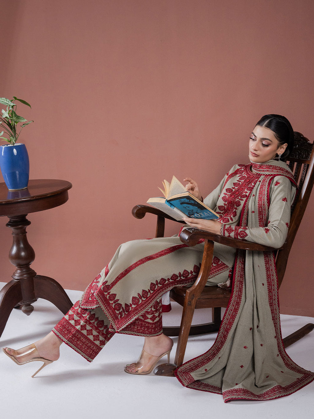 ASIM JOFA-3PC LAWN EMBROIDERED SHIRT WITH LAWN EMBROIDERED DUPATTA AND LAWN TROUSER-BIC-4529