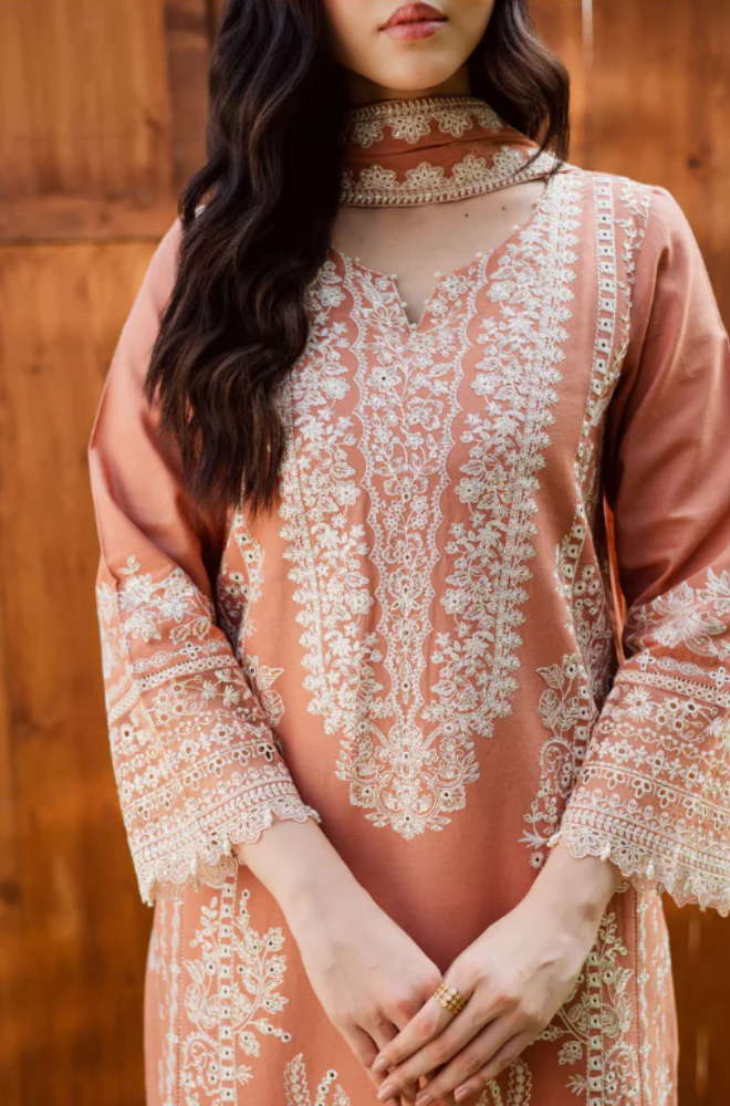 Batik - 3PC Unstitched Lawn Embroidered Suit - 3313