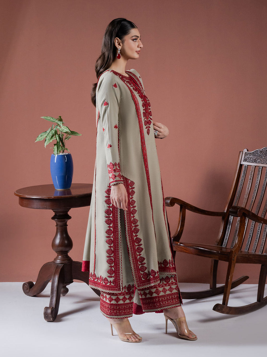 ASIM JOFA-3PC LAWN EMBROIDERED SHIRT WITH LAWN EMBROIDERED DUPATTA AND LAWN TROUSER-BIC-4529