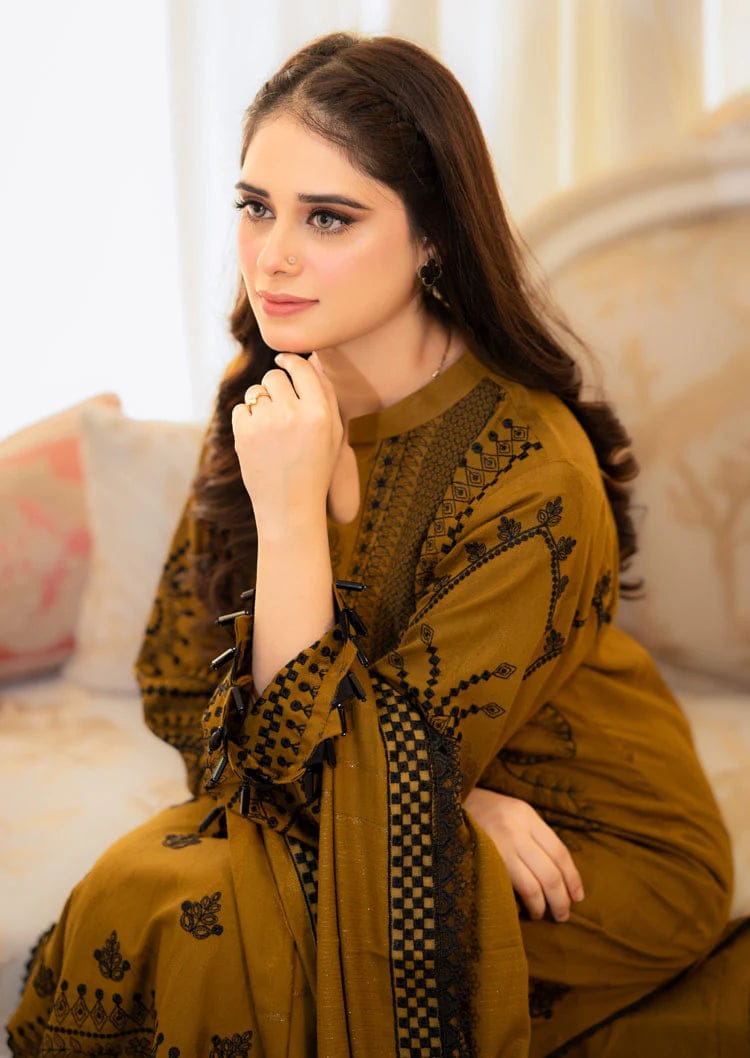 Unstitched Fully Embroidered Lawn Suit With Embroidered Lawn Dupatta