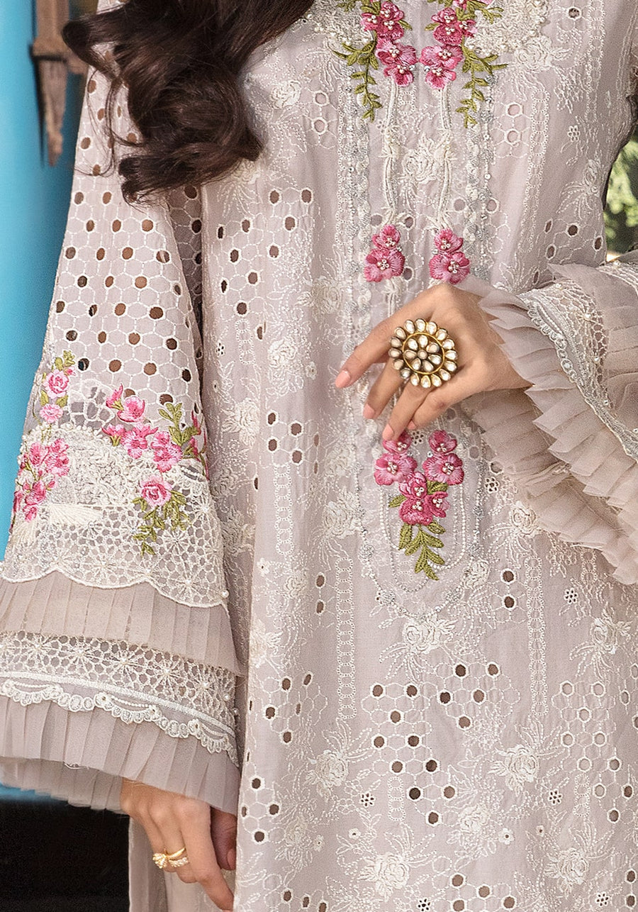 3 Piece - Unstitched Lawn Chicken Kari Embroidery Suit EL-295