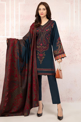 MARIA B 3 PCS Embroidered Lawn with Diamond Dopatta