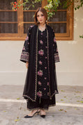 BATIK Black Pink 3Pc - Embroidered Khaddar Dress
