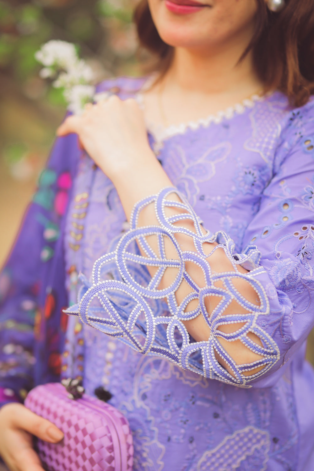 3 Piece - Unstitched Fully Embroidered Lawn Fabric MS-04