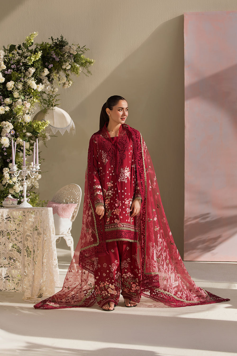 Sobia nazir Lawn with Chiffon Emb Dopatta Luxury Lawn Unstitched 3419