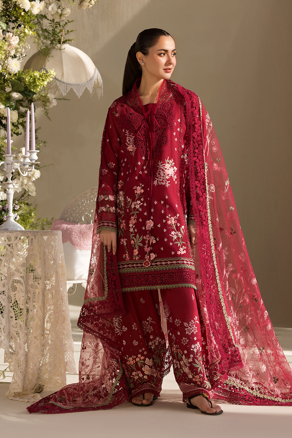 Sobia nazir Lawn with Chiffon Emb Dopatta Luxury Lawn Unstitched 3419