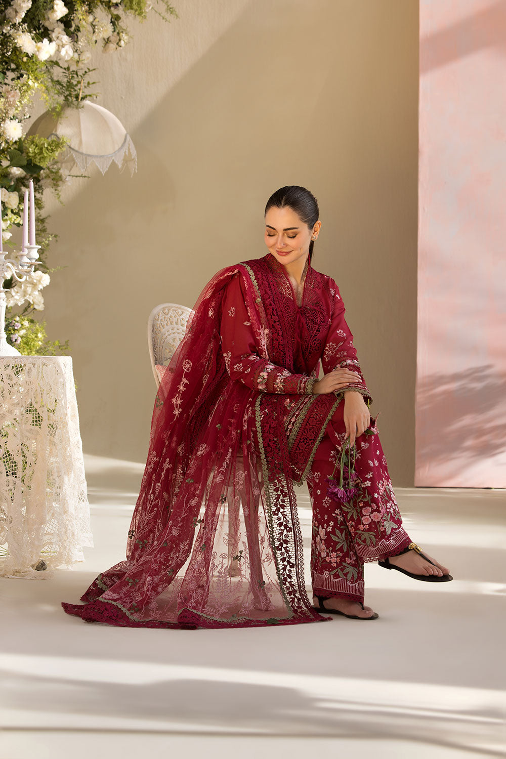 Sobia nazir Lawn with Chiffon Emb Dopatta Luxury Lawn Unstitched 3419