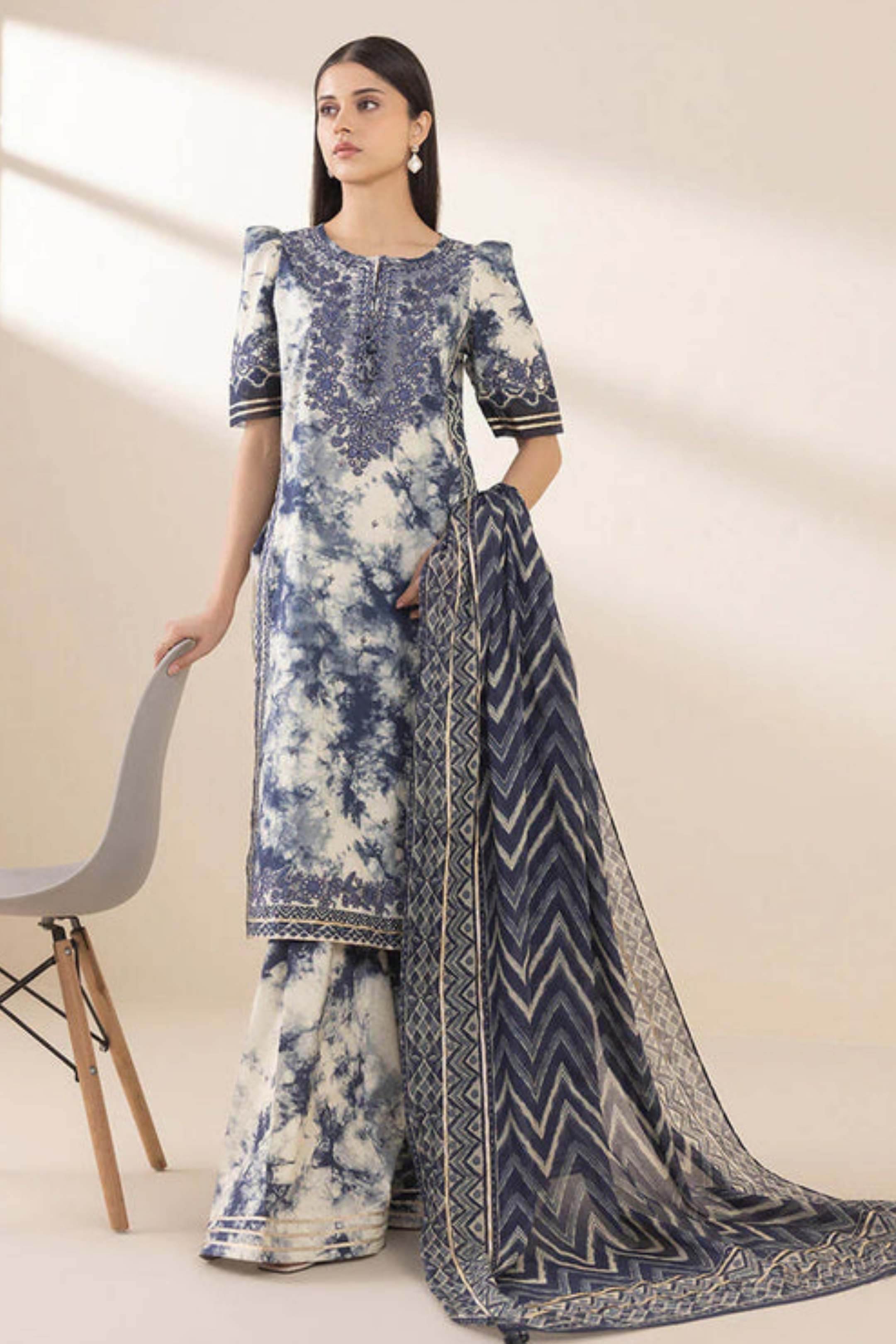 3 Piece - Unstitched Digital Printed Lawn Fabric SP-500