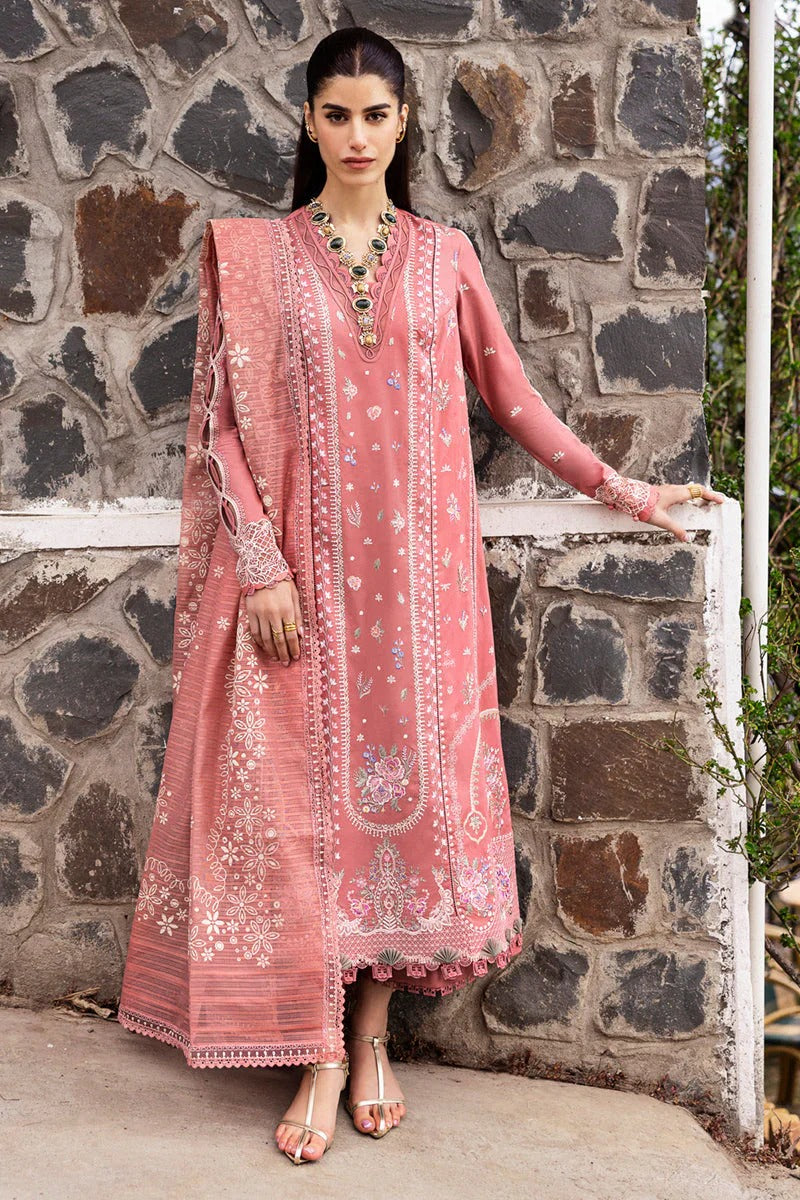 Qalamkar Embroidered lawn 3 Piece