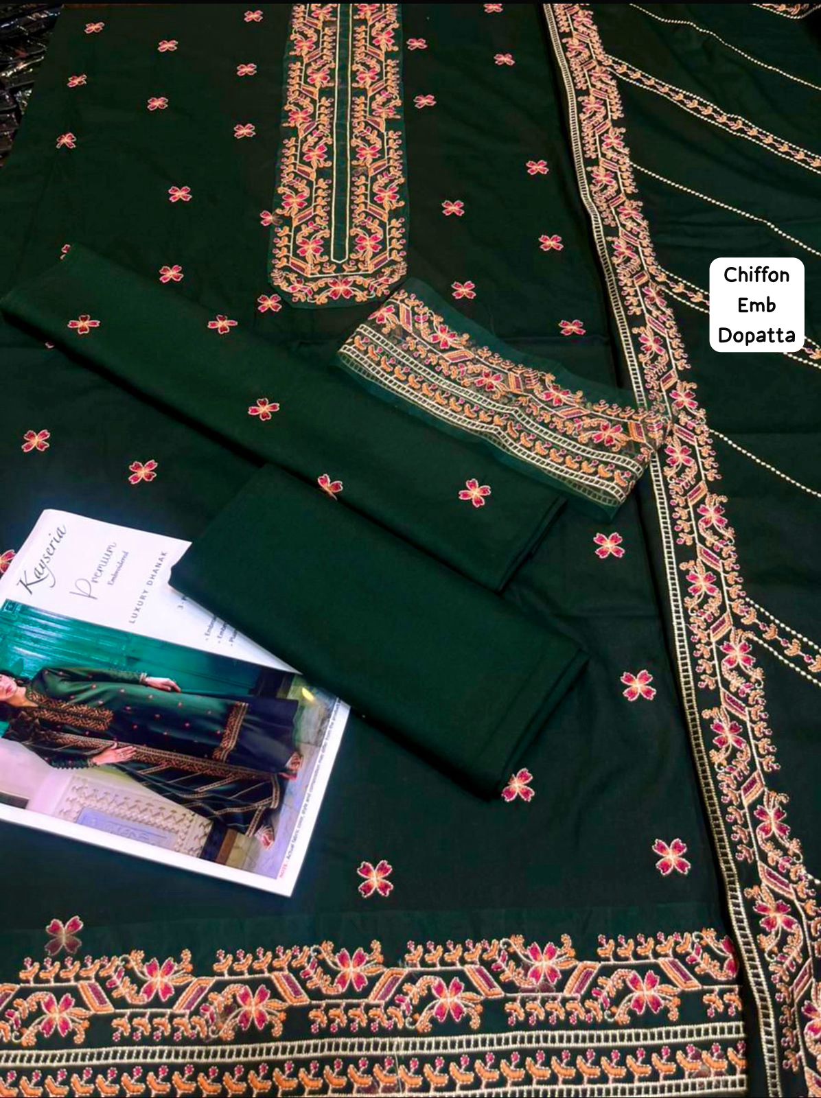 Kayseria  summer  collection hit  Code  Available on Fine Quality Lawn with Chiffon  Emb Dopatta 3293