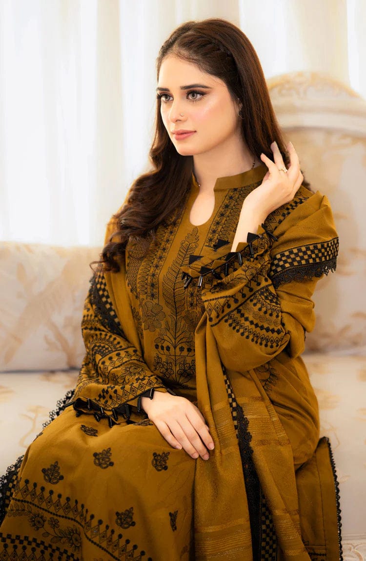 Unstitched Fully Embroidered Lawn Suit With Embroidered Lawn Dupatta