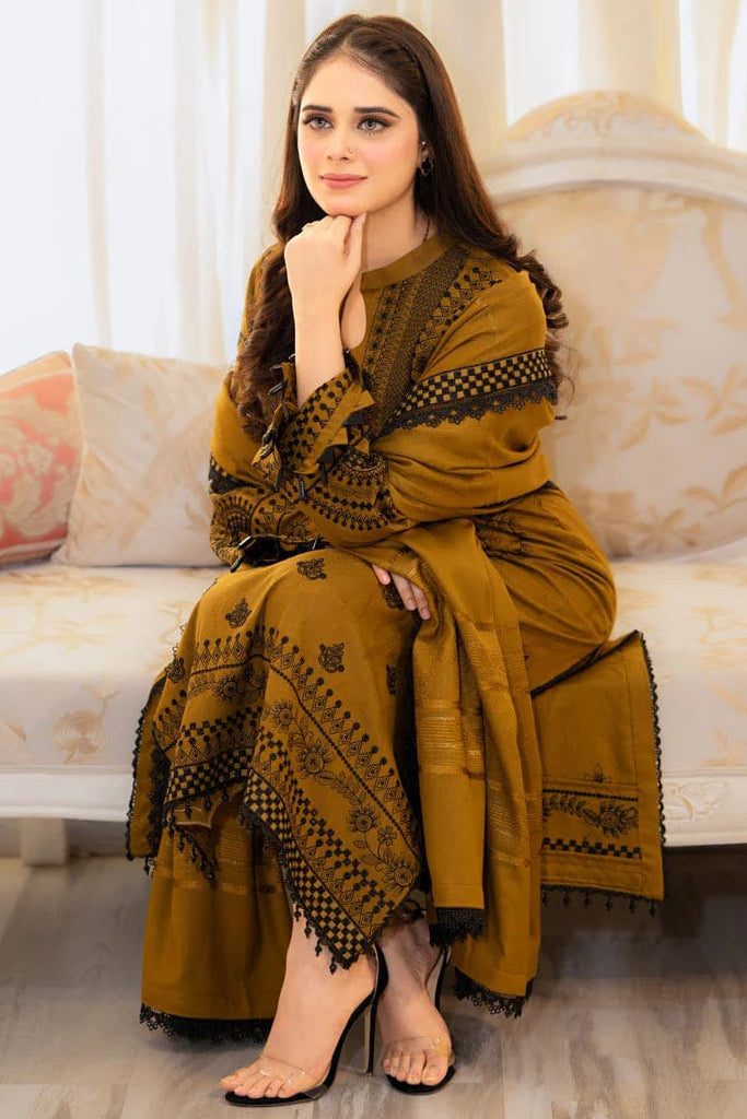 Unstitched Fully Embroidered Lawn Suit With Embroidered Lawn Dupatta