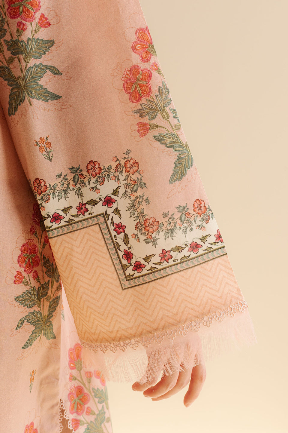 3 Piece - Unstitched Digital Printed Lawn Fabric MB-490