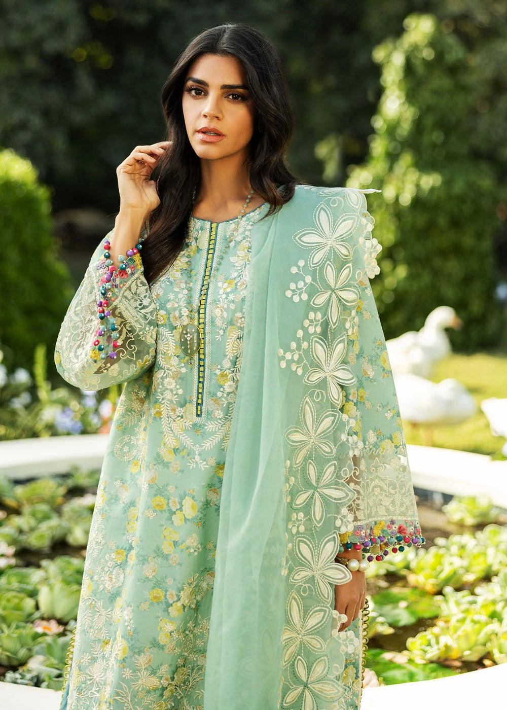 3 Piece - Unstitched Printed and Embroidered Lawn Fabric SP-482