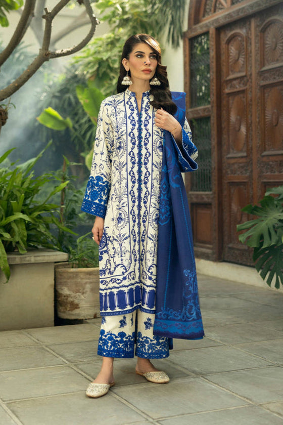 3 Piece - Unstitched Digital Printed Lawn Fabric ZC-424