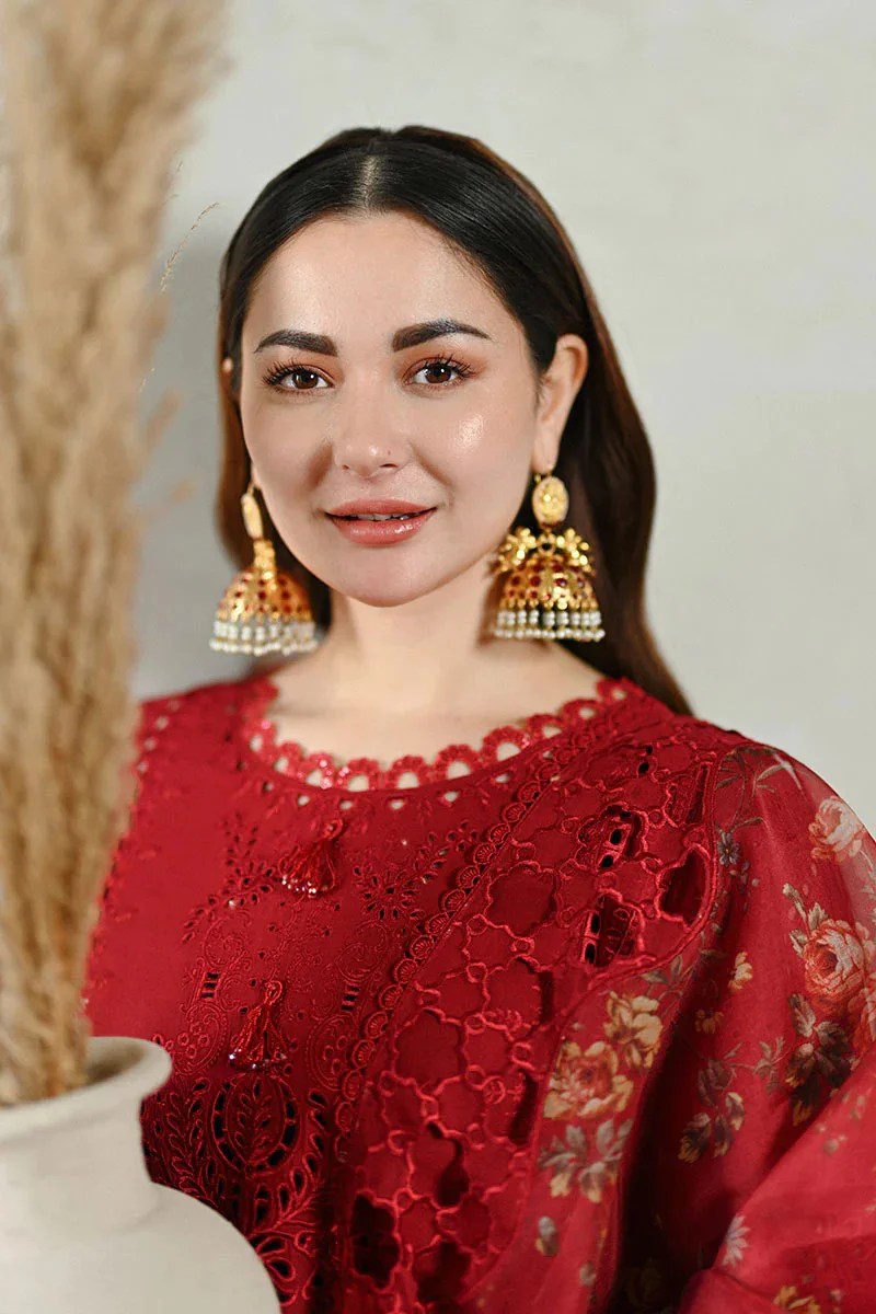 3 Piece - Unstitched Fully Embroidered Lawn Fabric MB-2505