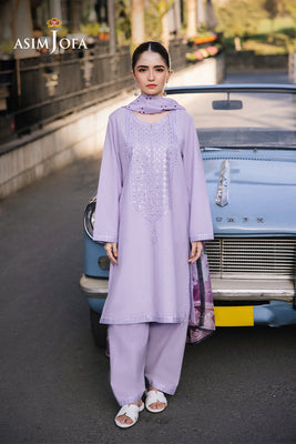 3 Piece - Unstitched Embroidered Lawn Fabric