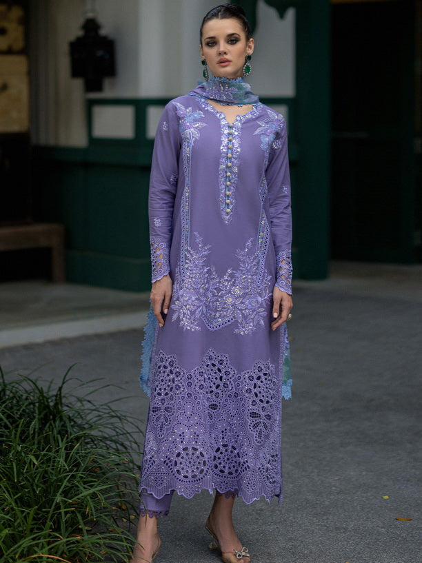 3 Piece - Unstitched Chicken Kari Embroided Lawn fabric OR-86