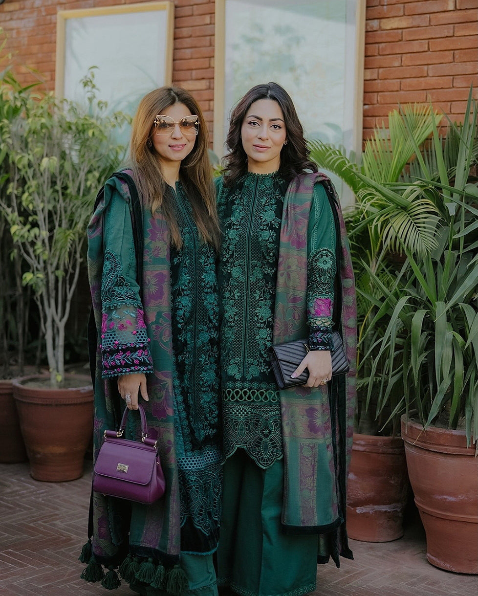 3 Piece - Unstitched Fully Embroidered Lawn Fabric SP-2565