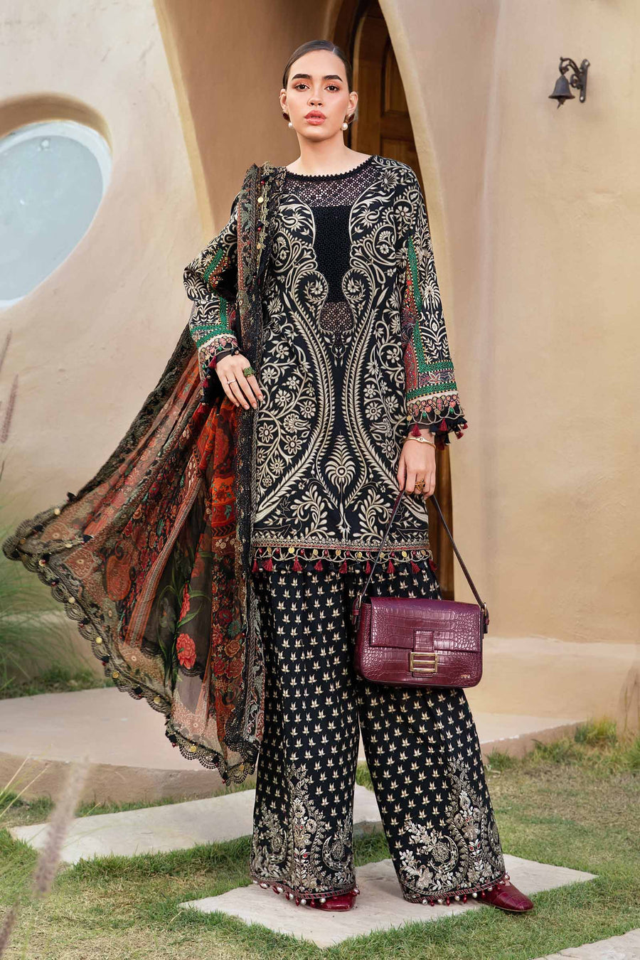 3 Piece - Unstitched Digital Printed Lawn Fabric