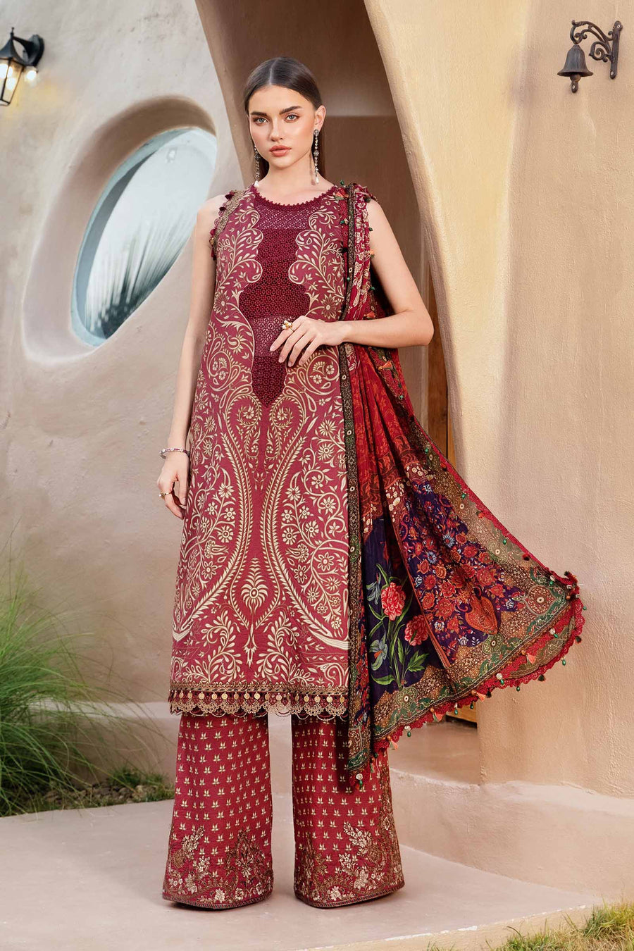 3 Piece - Unstitched Digital Printed Lawn Fabric