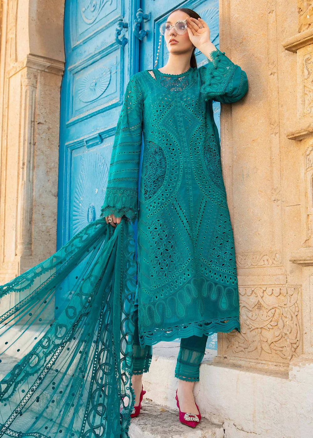 3 Piece - Unstitched Fully Lawn Fabric MB-2595