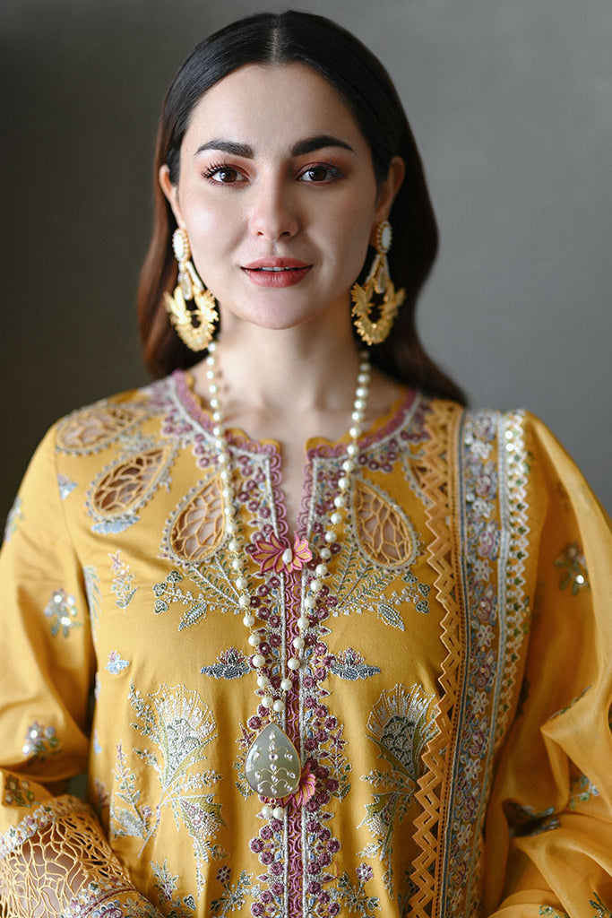 3 Piece - Unstitched Fully Embroidered Lawn Fabric SP-2510