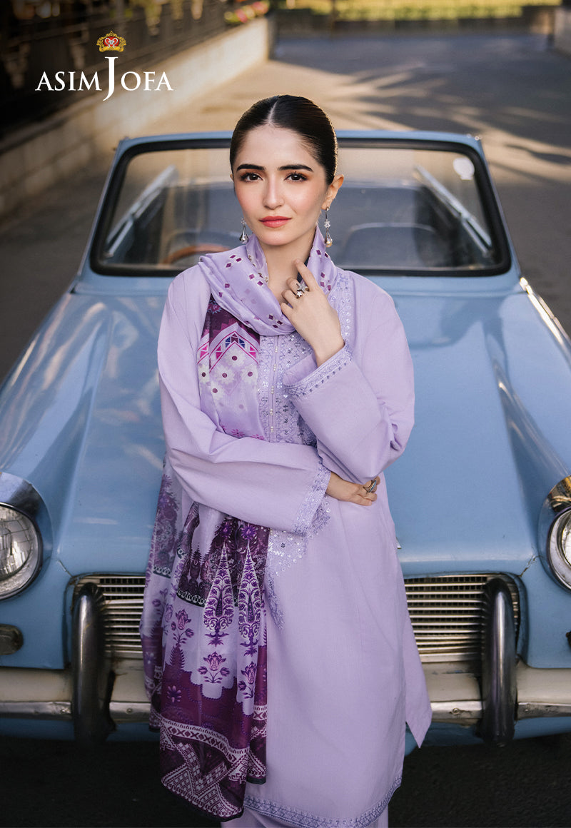 3 Piece - Unstitched Embroidered Lawn Fabric