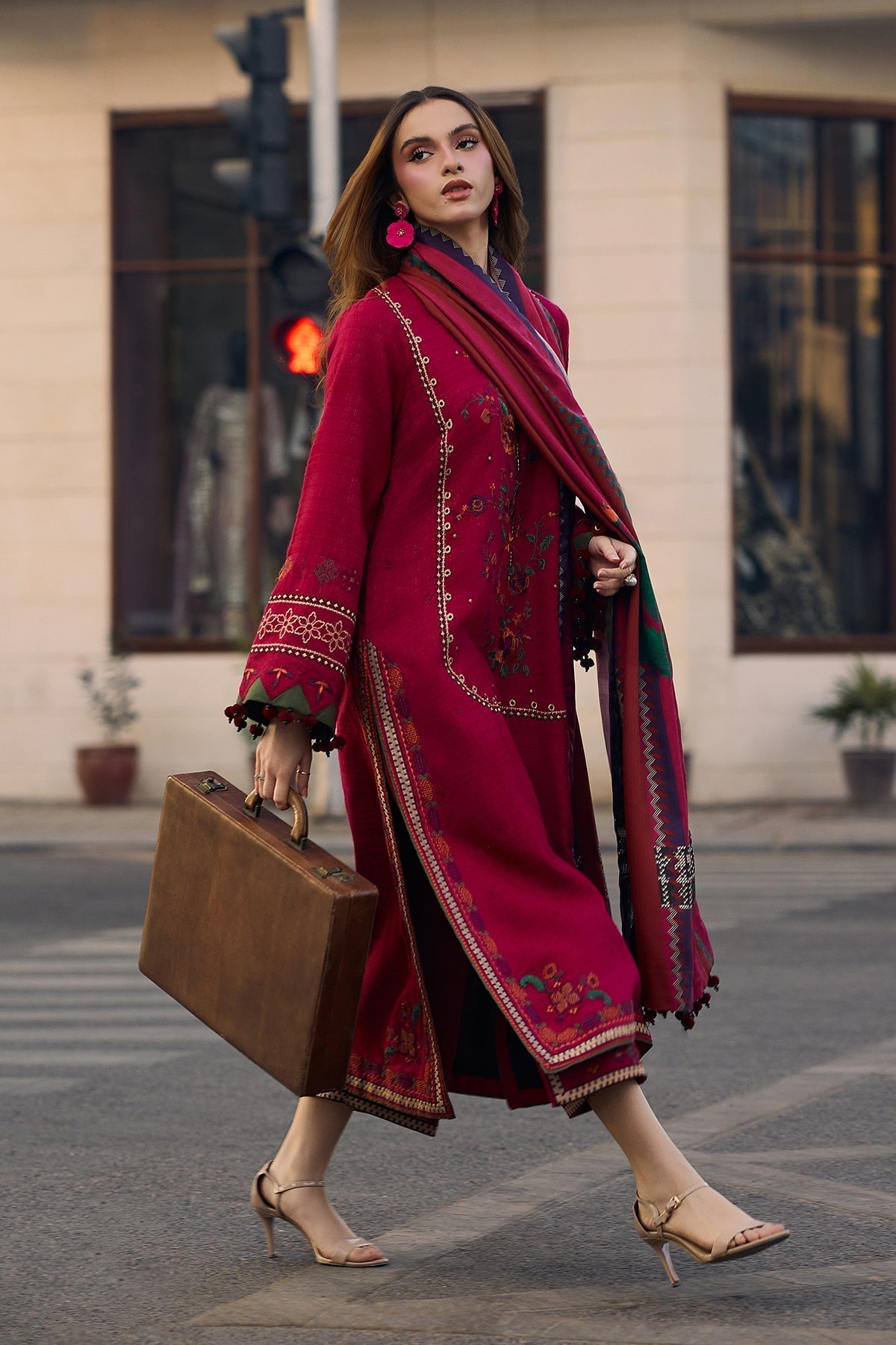 Charizma Lawn-3PC Embroidered Shirt with Digital Printed Jacquard Dupatta-4756