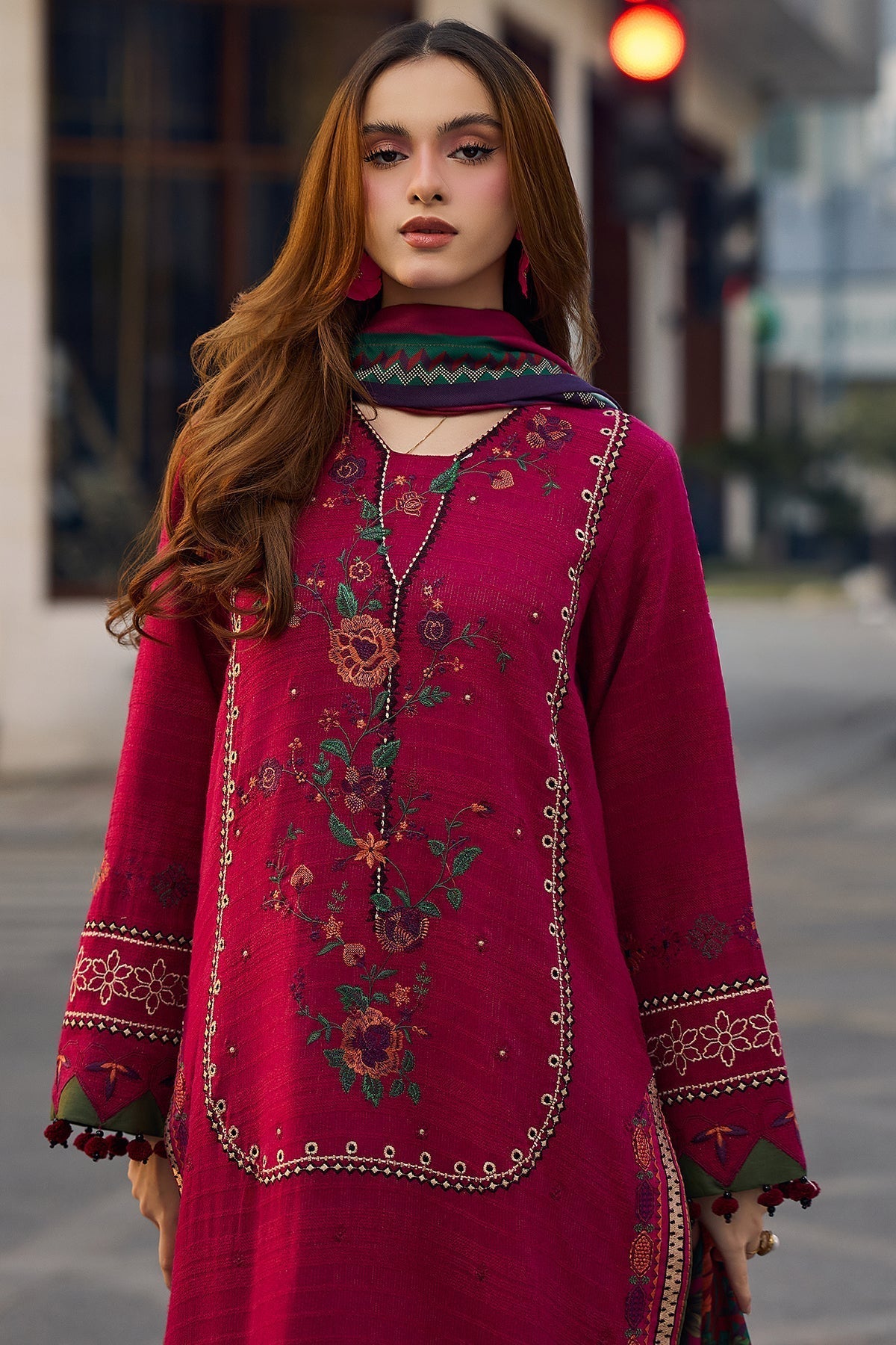 Charizma Lawn-3PC Embroidered Shirt with Digital Printed Jacquard Dupatta-4756
